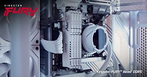 Image of Kingston FURY Beast White 64GB (4x16GB) 6000MT /s CL40 DDR5 XMP DIMM | Overclocking | Intel XMP 3.0 | Kit of 4 | KF560C40BWK4-64