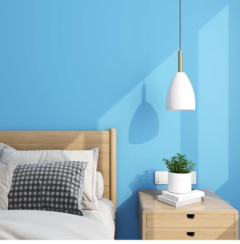 Image of ONETON Peel and Stick Sky Blue Matte Contact Paper Waterpoof Self Adhesive Decorative Wallpaper for Wall Kitchen Wallpaper for Bedroom (Sky BLU MATT WP, 24x80 inch)