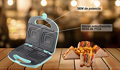 Bastilipo-SW-780-V-Sandwichera-Electrica-para-2-Sandwiches-SW-780V-con-Molde-Cuadrado-780-W-Aluminio-Plastico-Verde-Agua