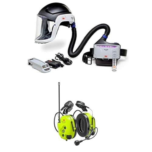 3M PAPR Versaflo Powered Air Purifying Respirator Kit, TR-300N+ HIK, Heavy Industry PELTOR LiteCom Plus Headset Hearing Protector, 2-Way Radio, Hands-Free