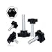 Star Shape Thread Clamping Handle Bolt Bakelite Hand Knob Tightening Screw Industry Equipment Plastic Steel M5 M6 M8(M5x8 D25)