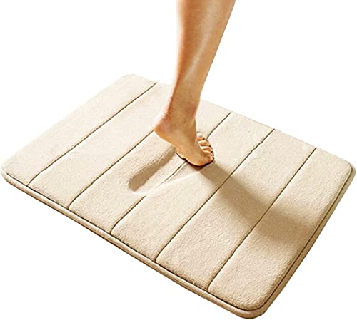 Badezimmerteppich, Badematte rutschfest, weicher Badteppich mit Gute Elastizität, Badvorleger leicht zu reinigen, Duschvorleger für Badezimmer, Toilette, Küche und Schlafzimmer, Badematten 40x60cm Cover