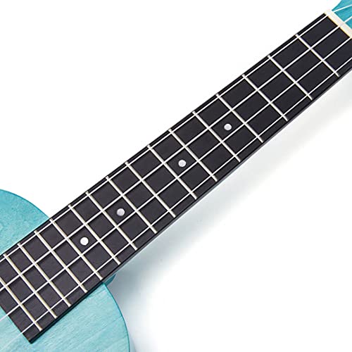 Mahalo Concert Ukulele, Blue-Aqua Blue (ML2AB) - Image 9
