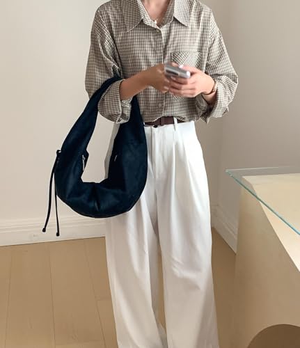 Trendy Faux Suede Crossbody Bag for Women Shoulder Bag Vintage Handbag Slouchy Satchel Trendy Shoulder Purse 20252