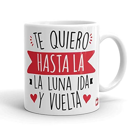 Kembilove Taza Desayuno para Parejas – Tazas Originales con Mensaje Te quiero hasta la luna ida y vuelta – Taza de Café y Té para Madres – Tazas de Regalo para el día de San Valentín | Ya disponible en tu tienda friki favorita! En mundofriki.es!