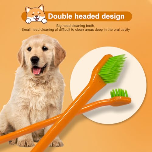 Image of Wuffove Dog Toothbrush, Finger Toothbrushes, Double Head Toothbrush,Cleaning Brushes for Dog Cat Oral Dental Health, 7 PCS