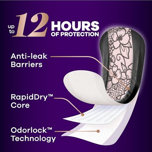 Image of Always Discreet Boutique Adult Incontinence Bladder Leak Pads for Women, Ultimate Absorbency, Long Length, Up to 100% Bladder Leak Protection, 20 Count