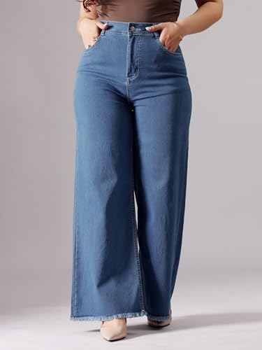 Image of Miss Chase A+ Women's Bootcut High Rise Regular Length Stretchable Denim Jeans