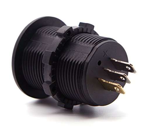 Cllena Digital Multimeter Current Tester & Voltage Tester For Boat Marine Vehicle Motorcycle Truck Atv Utv Car Camper Led Round Panel(Red Led) #TOP3