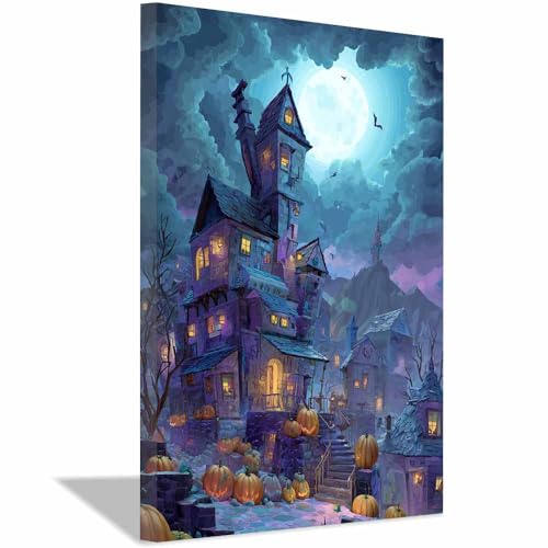Poster horreur CUDAOO 40x60cm encadré pour masquer un mur vide avec un style Halloween