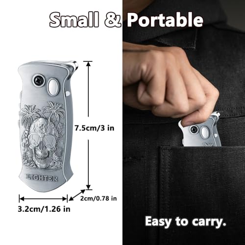Encendedor Butano Ajustable Skull Torch Jet Flame miniatura 2