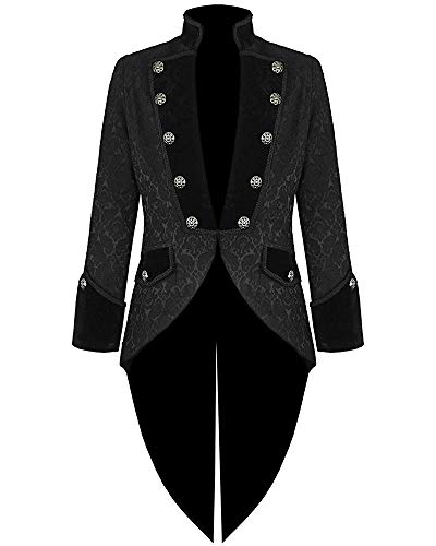Preisvergleich Produktbild Herren Frack Steampunk Smoking Kostüm Für Mittelalter Viktorianisch Renaissance Mantel Gothic Vintage Jacke Cosplay Für Bühne Hochzeit Halloween Karneval