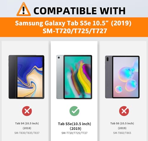 Coque Samsung Galaxy Tab S5e Violette 2019 avec porte-stylo et support résistant