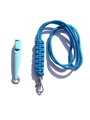 Acme 210.5 Dog Whistle & Lanyard with Cobra Stitch Knot 3mm in Baby Blue