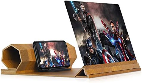 12’’ Screen Magnifier for Smartphone – Mobile Phone 3D Magnifier Projector Screen for Movies, Videos, and Gaming – Foldable Phone Stand with Screen Amplifier – Compatible with All Smartphones