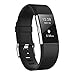 Cinturini di ricambio per Fitbit Charge 2, cinturino di ricambio per accessori morbidi, fermaglio di metallo sicuro Fitbit Charge 2 （6,7"-8,1"）- nero