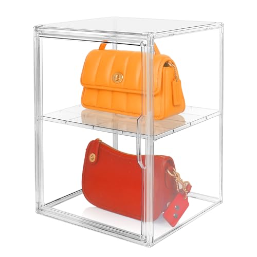 Cutora 2 Pack XX-Large Clear Stackable Storage Bins with Magnetic