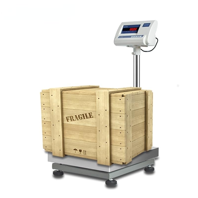 510kg x 50g Industrial Weighing Scale - 510kg Capacity, 50g Resolution, 400x500mm Platform, LED Display, 220V & Battery for Warehouse Logistics