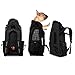 FLKENNEL Zaino per Cani di Taglia Media, Zaino portabagagli Comfort Top Open Soft Side Maglia Traspirante per Viaggi, Avventure escursionistiche, Camping Outdoor,Black,L