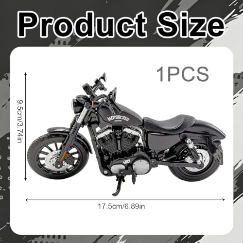 Image of costume Motorcycle Model, Detailed Motorbike Replica for Collectors, Dirt Motorbike with Movable Parts, Mini Motorbike for Display and Play, Black Finish, 17.5x9.5 cm Dimensions