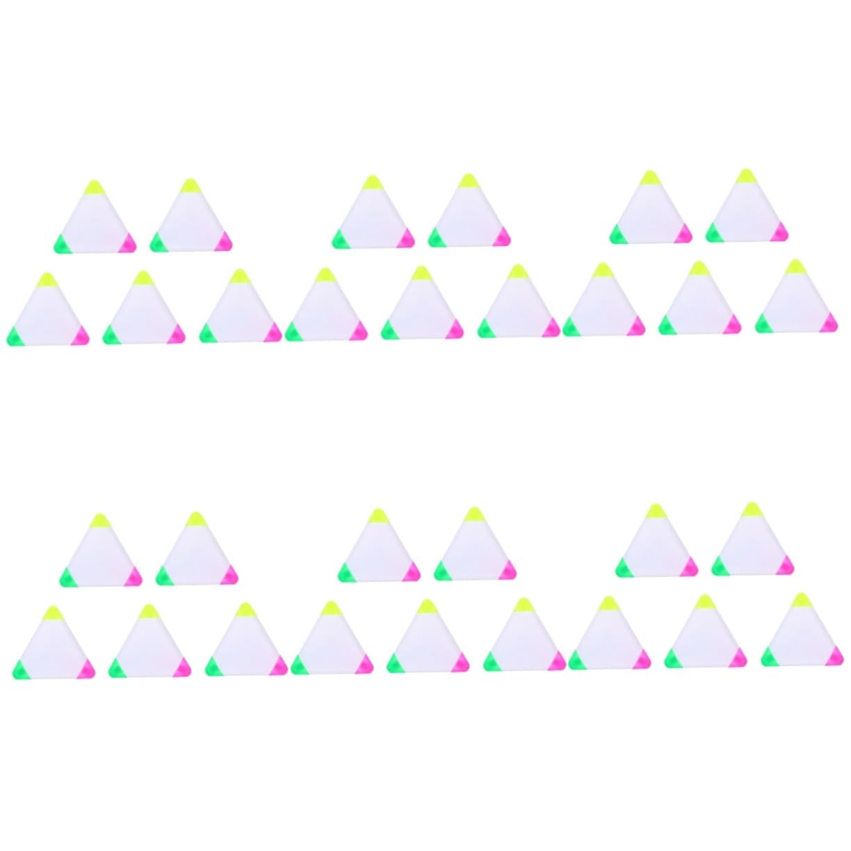 Operitacx 30 Pezzi Evidenziatori Fluorescenti Triangolari Colorati Ergonomici per Scuola e Ufficio Punta Liscia per Scrittura Facile e Impugnatura