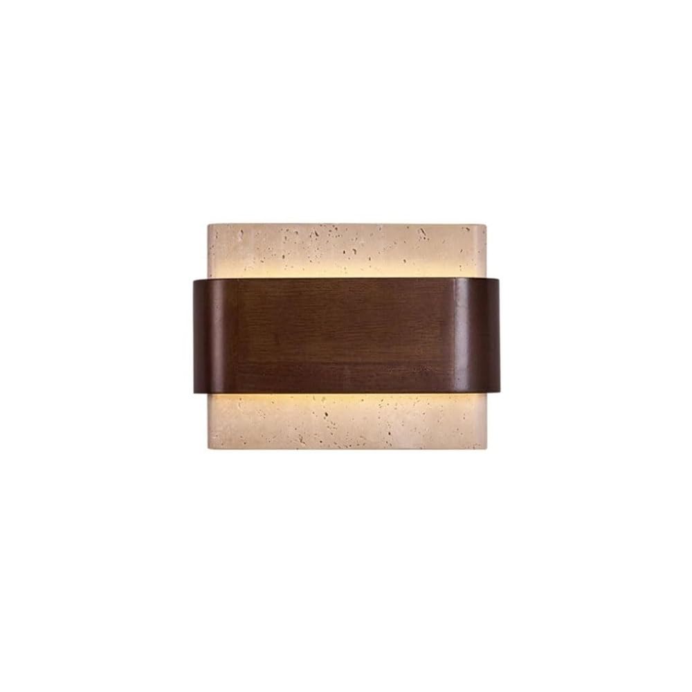 TONFON Modern Marble Wall Lamp Wabi Sabi Natural Stone Wall Sconce Mid Century Vintage Wall Mounted Lamp for Bedroom Bedside Living Room Study Room Corridor Entryway Restaurant