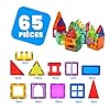 NK Bloques de Construcción Magnéticos para Niños (65 Piezas) - Piezas Magnéticas 3D Magnetic Tiles, Juguete Educativo Montessori, Regalo Cumpleaños Navidad Infantil #1