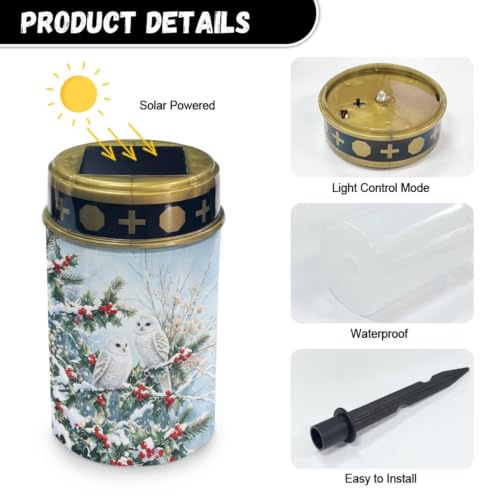 Image of Christmas Cemetery Solar Lights Flameless Candle
