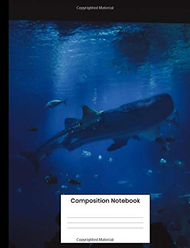 Composition Notebook: Cool Blue Whale Composition Book For Men Women Teens Kids