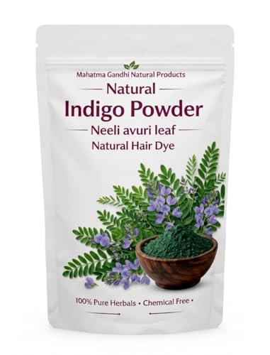 Image of Pulendra - Indigo Powder Organic for Hair Black - 200g | Neeli avuri powder for Hair | Natural Hair Color Dye | 100% Pure & Chemical-Free