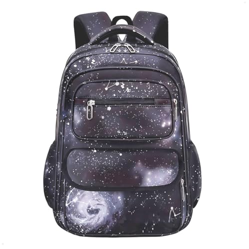 Mochila Masculina Bolsa Escolar Infantil Meninos Grande Espaço Lápis Fichario Notebook (CINZA-BRANCO)