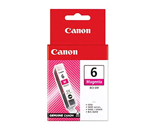 Image of Canon Original BCI-6M Magenta Ink for BJC-8200, i560, i860, i900D, i9100, i950, i960, i9900, PIXMA iP3000, PIXMA iP4000R, PIXMA iP5000, PIXMA iPixel 6000D PIXMA iP8500, PIXMA MP750, PIXM
