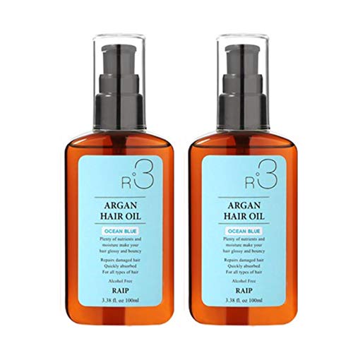 Raip R3 Argan Hair Oil 100Ml / 3.38 Fl.oz For All Types Of Hair. Alcohol Free (Ocean Blue) #TOP28