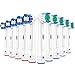 BrightDeal Brossette de Rechange pour Oral B Têtes de Brosse à Dents Electrique,Comprenant 5 Sensitive Clean+5 PrecisionClean Brossettes- 10 Pièces Blanc