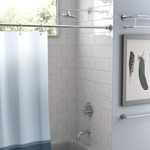 Gatco 829C Modern Minimalist Straight Shower Rod Set, 60 Inch, Chrome #TOP3