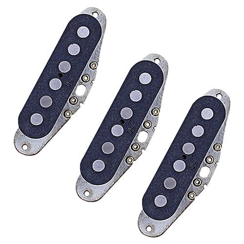 ERINGOGO 3個 シングルピックアップ アコースティックギターのピックアップ ギターピックアップ 選び出す 三つ ハムバッカーピックアップ エレキギターのピックアップ 金属 Black