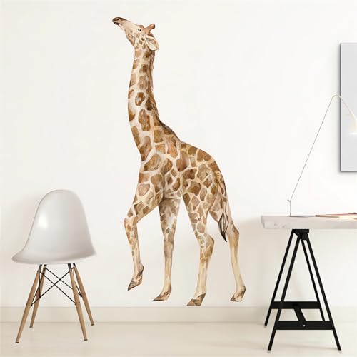 Vinilo decorativo grande jirafa con manchas, removible miniatura 5