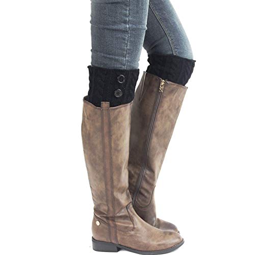 Womens Short Boots Socks Crochet Knitted Boot Cuffs Leg Warmers Socks4