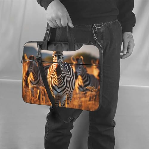 Bolso Tote para Laptop Unisex con Estampa de Cebras miniatura 6