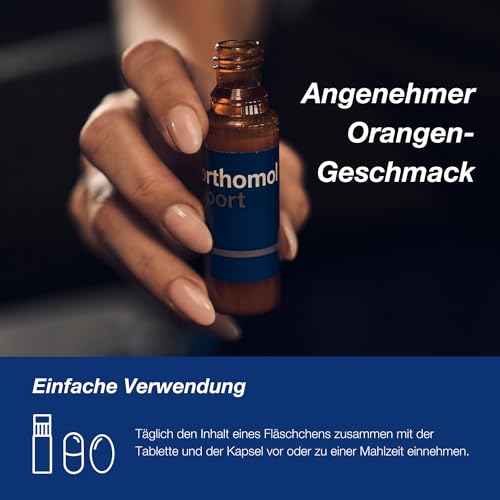 Orthomol Sport: 25 sportspezifische Vitamine, Mineralstoffe mit L-Carnitin & Omega-3-Fettsäuren - Daily-Supplement für Sportler - Muskelaufbau, Ausdauer & Regeneration, 30 Tagesportionen