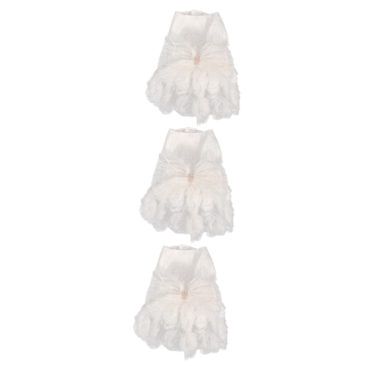 BESPORTBLE 3pezzi Abito Da Sposa Per Cani Con Gonna Tutù Elegante e Romantico Costume Da Matrimonio Per Cuccioli Abbigliamento Per Animali Domestici Stile Classico e Confortevole Per