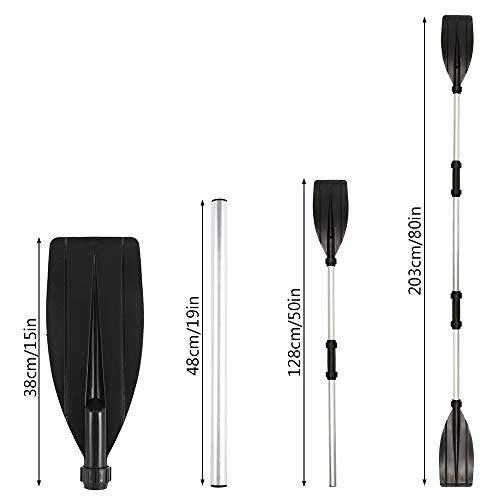 Your's Bath Doppelpaddel Kajak Paddel,Aluminium Sup Doppelpaddel,Stand-up Paddling Kanu Paddel für Kajak, Schlauchboot, Kanadier Boot Ruderboot - Image 7