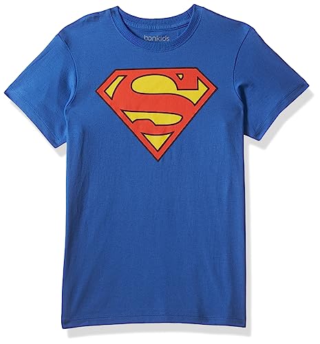 BONKIDS Official Superman Blue Boys T-Shirt ||DC Official Merchandisers (8-9 Years)