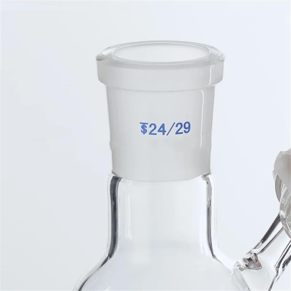 1 STÜCKE Laborglas 10/25/50/100/250 ml Schleifmund-Reaktionsglaskolben mit PTFE-Kolben(100ml caliber19)
