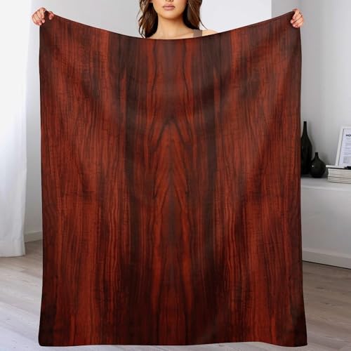 Couverture douce confortable climatisation lit et canapé bois rouge