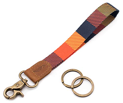 Image of POCKT Keychain Wristlet for Women and Men, Cute Wrist Lanyard for Keys, Short Key Chain Strap for Car Keys, Wallet, ID Badge & Phone | Autumn