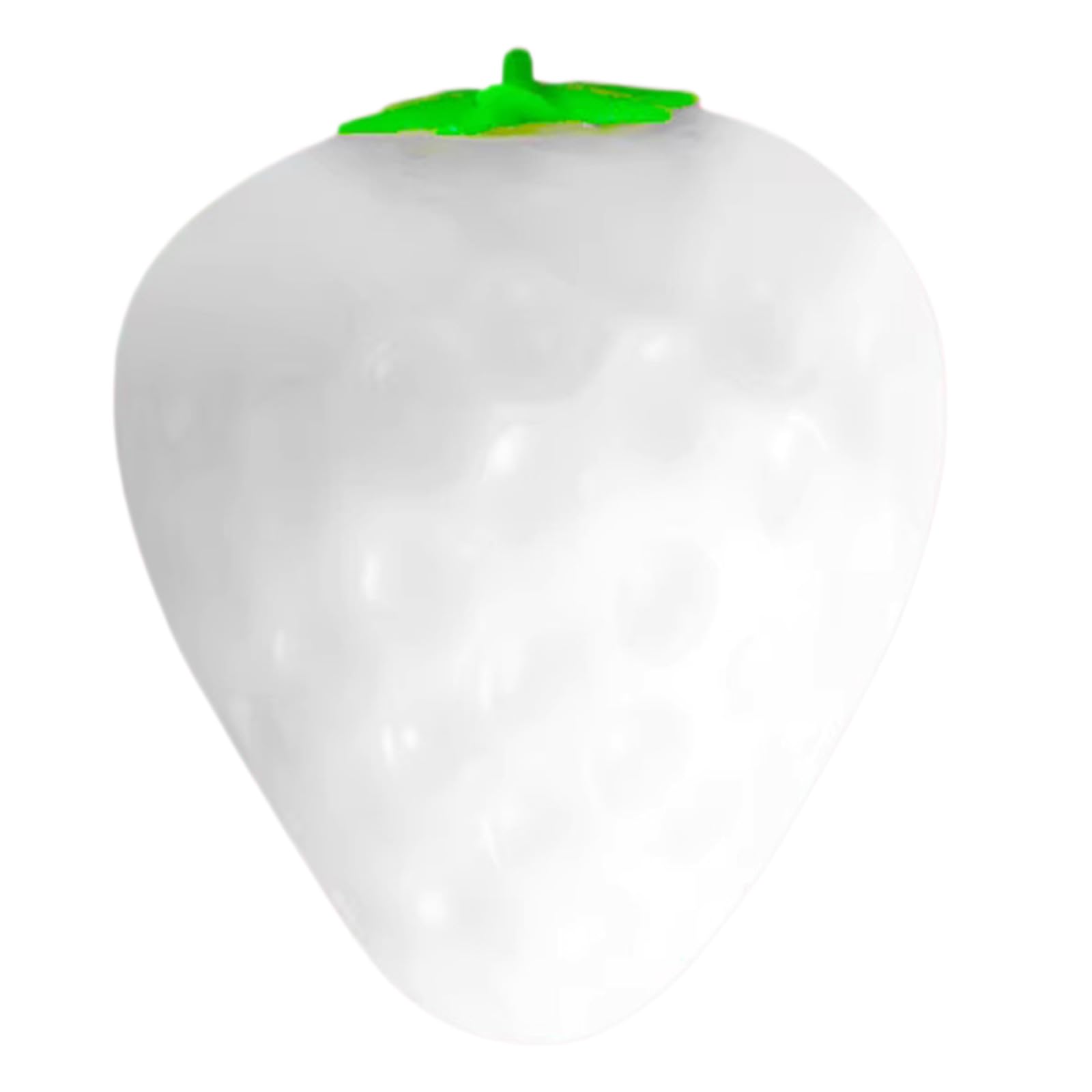 Strawberry Squishy Fidget Toy, Realistic Fruit Design Stress Balls for Adults, Sensory Toy for Anxiety Relief, Portable Office & Travel Use (Strawberry-white)
