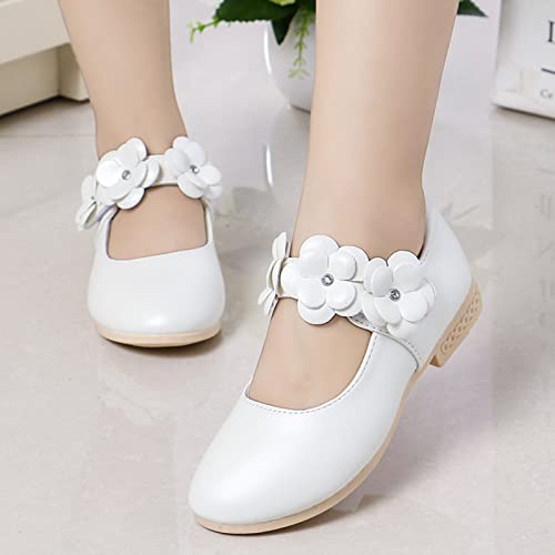 Girls Ballerina Flat𝐬 Toddler Girls Dress Shoes Flower Girl Shoes Mary Jane Wedding Part𝐲 Size 3 Girls Shoes4