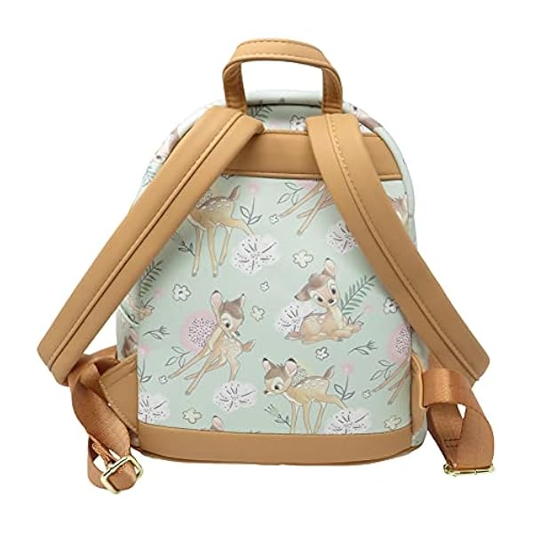 Loungefly Disney Bambi Dreamy Allover Print - Bolso de hombro para mujer con doble correa