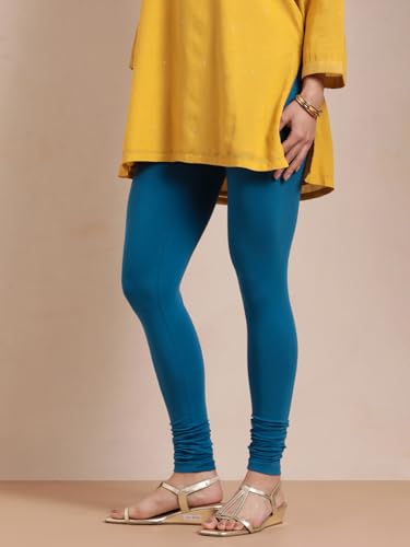 Image of TWIN BIRDS Tailored Cut and Classic Fit Super Stretchable Elastane Fabric Churidar Leggings for Women